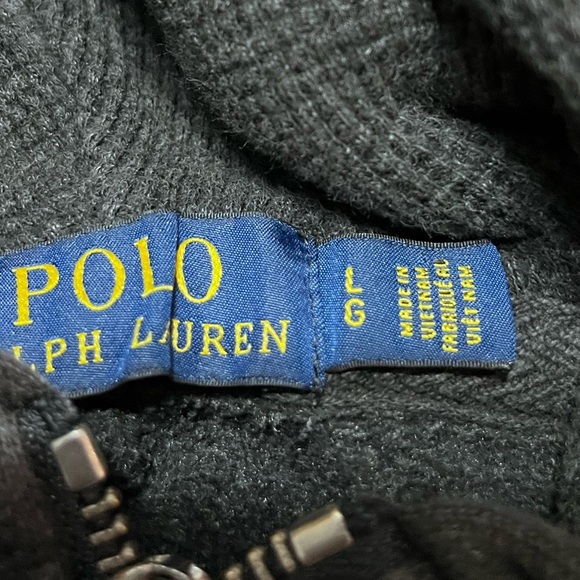 Polo by Ralph Lauren Gray Zip Up Hoodie Sz L Men - Picture 4 of 6